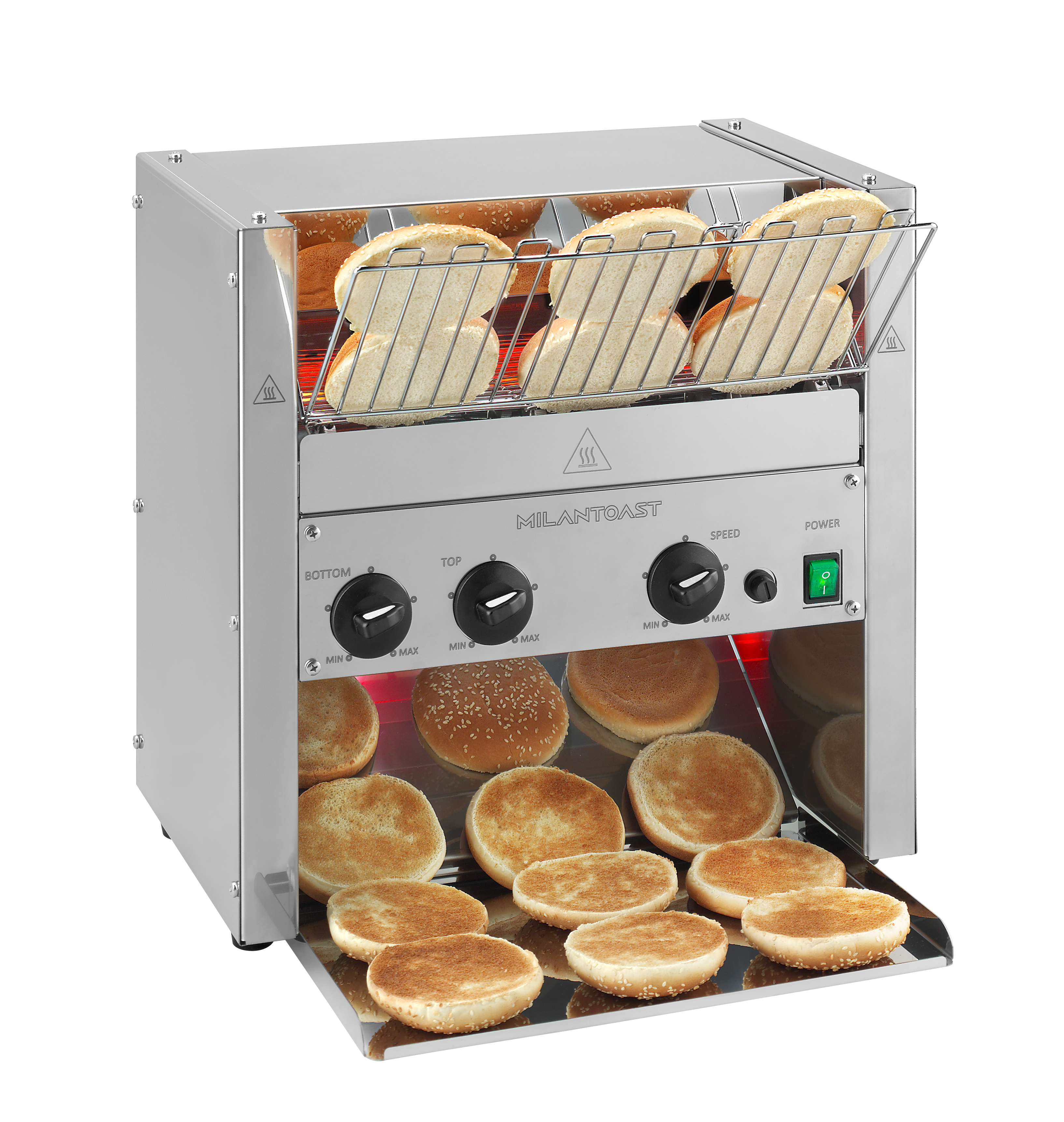 Conveyor toaster three slices